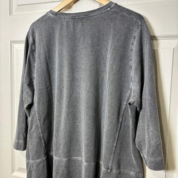 POETRY Tunic Top Gray Womens 18 Hemp Organic Cotton Acid Wash Lagom Lagenlook - Picture 8 of 12